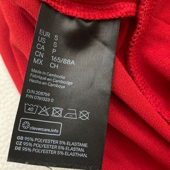 Divided Red V-Neck Tie Back Crop Top Size S - Picture 7 of 9